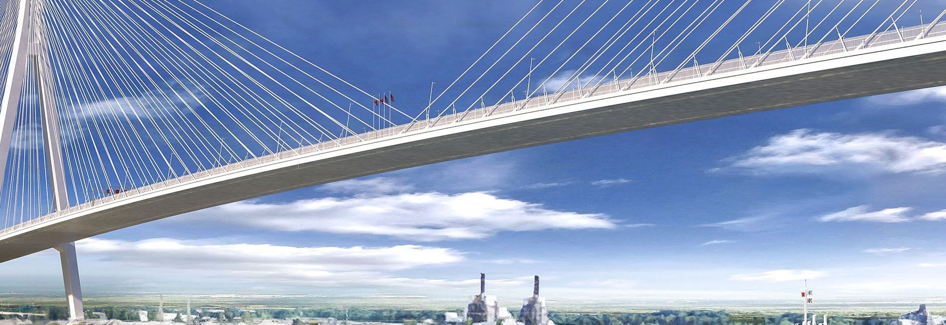 A conceptual drawing of the Gordie Howe International Bridge