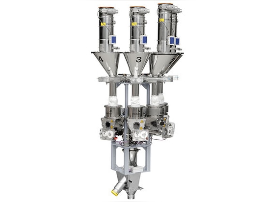 光谱剂量和混合装置，带料斗装载机 - 这里是薄膜挤出应用的典型模块化设计