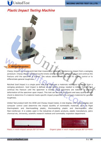 Charpy＆Izod Impact Tester