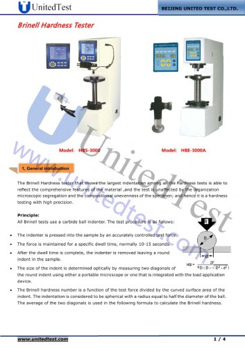 HBE-3000A电子Brinell硬度测试仪