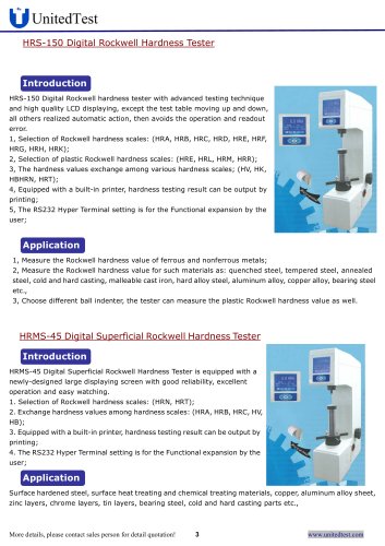 HRS-150 Digital Rockwell硬度测试仪Durlometer，Utheredest