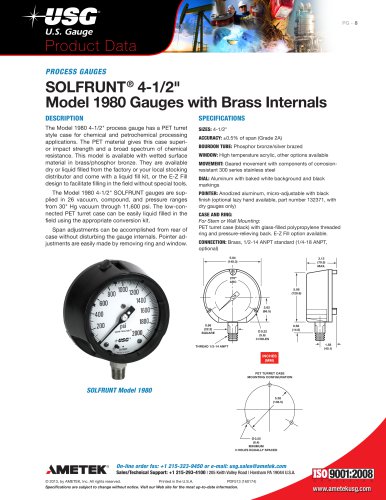 SOLFRUNT®4 1/2吗?带黄铜内件的1980型量规