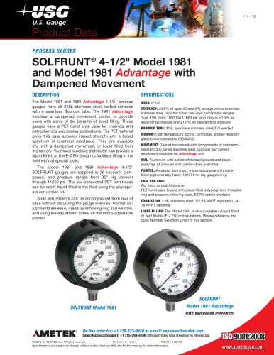 SOLFRUNT®4-1/2”1981型号和1981型号的优势与阻尼运动