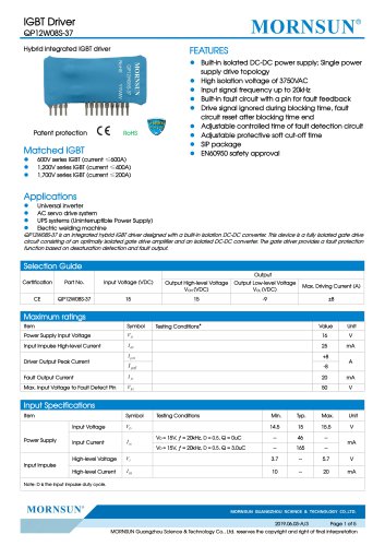 IGBT驱动程序QP12W08S-37