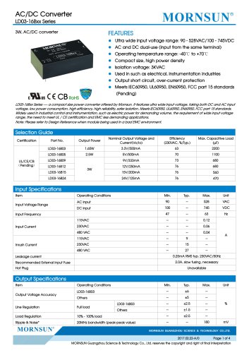 LD03-16Bxx系列3W, AC/DC变换器