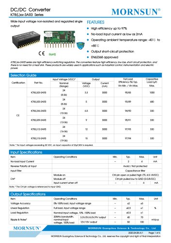 开关稳压器K78（L）XX-3AR3