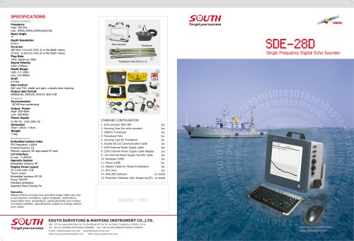 SDE-28D南方单频数字回声测深仪