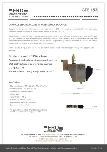 ERO-GTE 153 /紧凑型电磁冷胶涂抹器