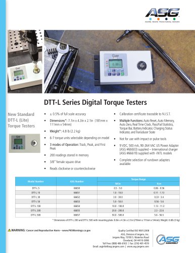 DTT-L系列数字扭矩测试仪