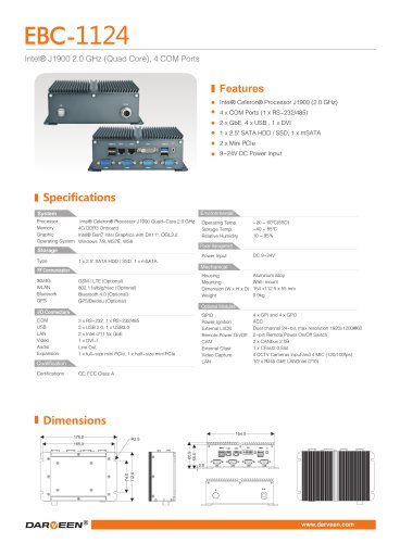 EBC-1124嵌入式计算机