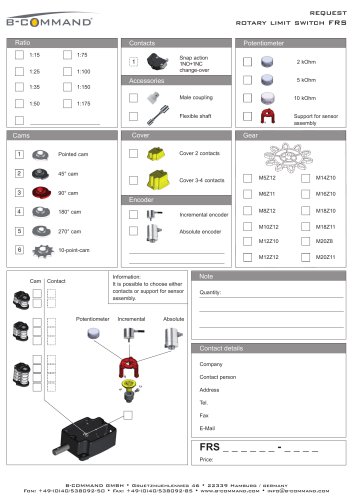 旋转限制开关FRS请求表格B命令