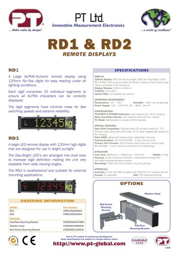 RD1＆RD2远程显示器