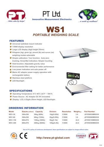 WS1称重秤手册