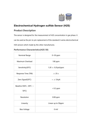 电化学H2S气体传感器