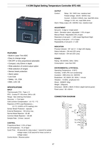 数字温度控制器BTC-405