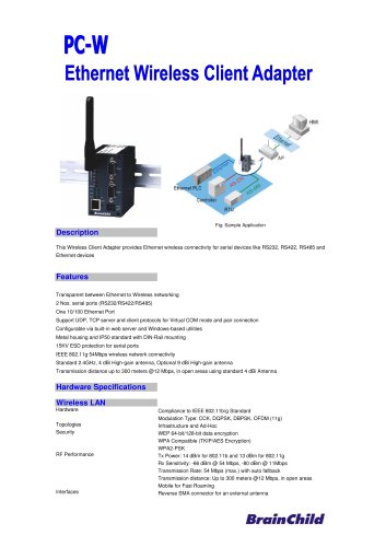 PC-W以太网无线客户端适配器