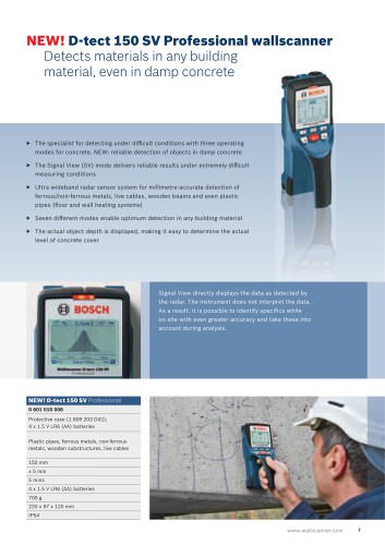 D-tect 150 SV Professional wallscanner