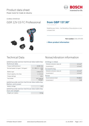 GSR 12V-15 FC Professional