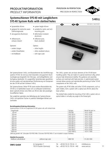 SYS40带槽孔的系统轨