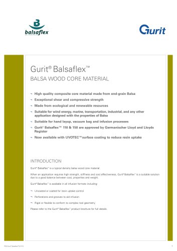 Gurit®Balsaflex - Balsa Wood Core Material (v6)