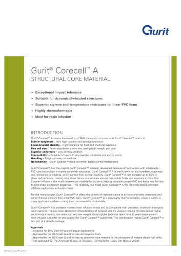 Gurit®Corecell A - Structural Core Material (v10)