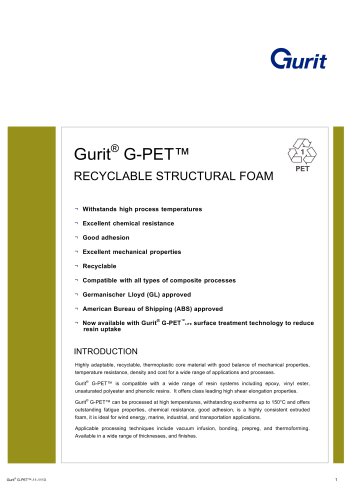 Gurit®G-PET -可回收结构泡沫(v11)