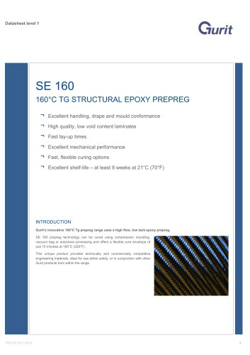 SE 160 - 160°C TG结构环氧预浸料(v1)