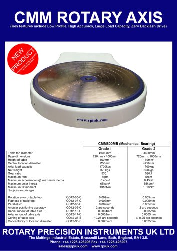 CMM600机械轴承转盘