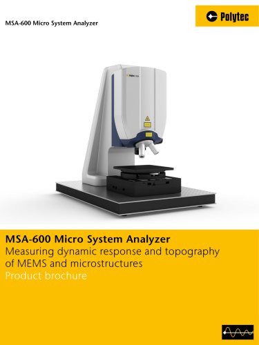 MSA-600微系统分析仪|测量MEMS和微结构的动态响应和形貌