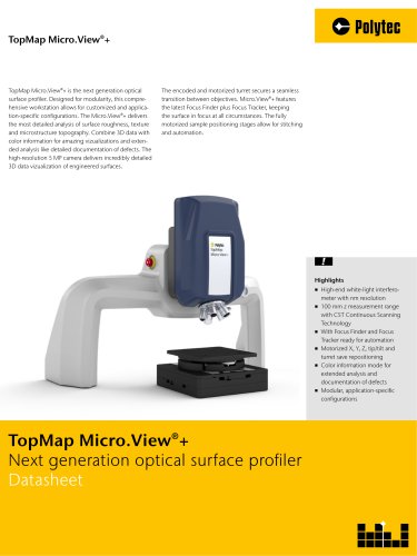 TopMap微。视图®+ optical modular profiler