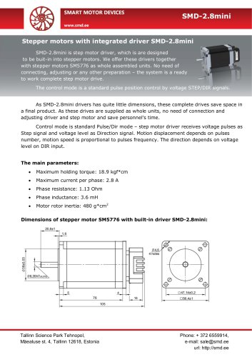 步进电机集成驱动器SMD-2.8mini