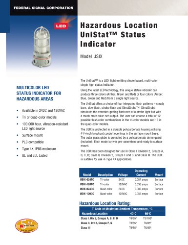 USIX危险位置UniStat状态指示灯